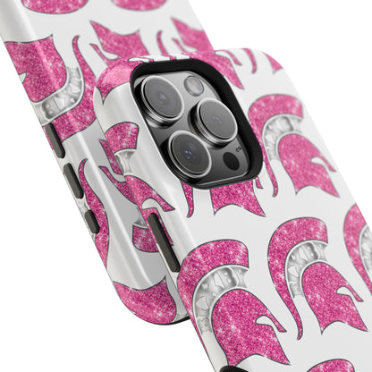 Bixby Spartan Pink Bling Logo Impact Resistant iPhone Case