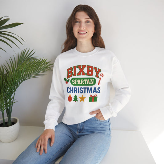 Bixby Spartans Christmas Decor Gildan Sweatshirt