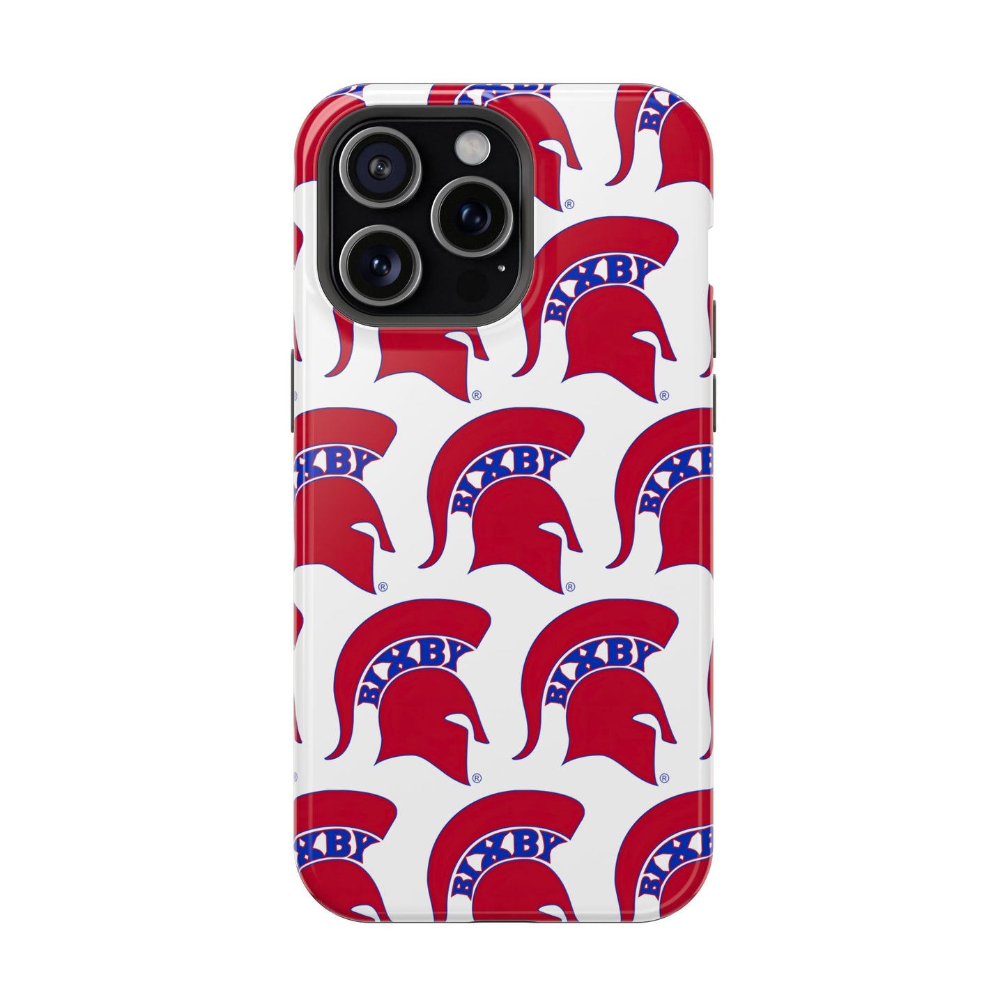 Bixby Spartan Red Logo Impact Resistant iPhone Case