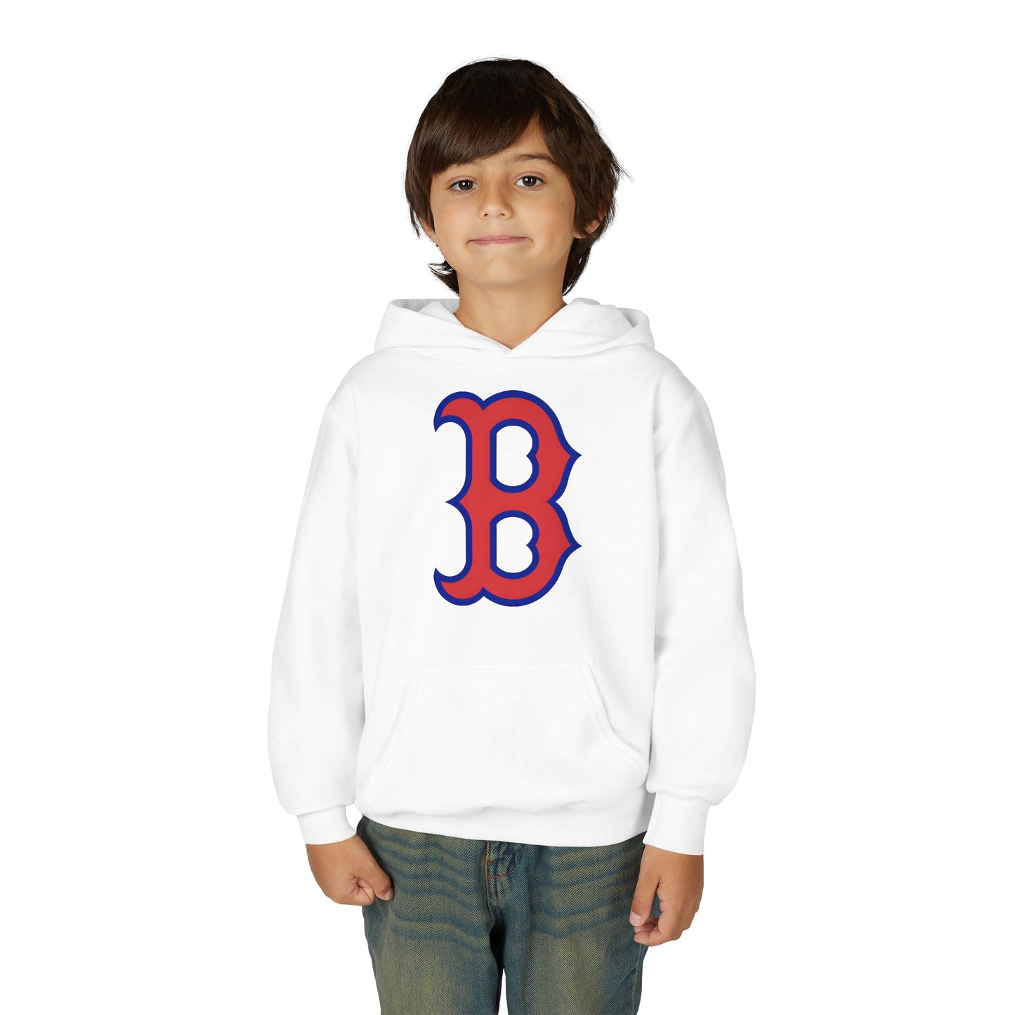 Youth Hoodie with Red & Blue 'B' Logo Youth Gildan Hoodie