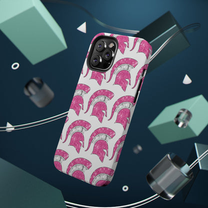 Bixby Spartan Pink Bling Logo Impact Resistant iPhone Case