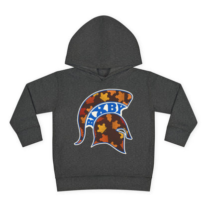 Bixby Spartans Fall Leaves Helmet Toddler Hoodie – Little Spartan Autumn Hoodie