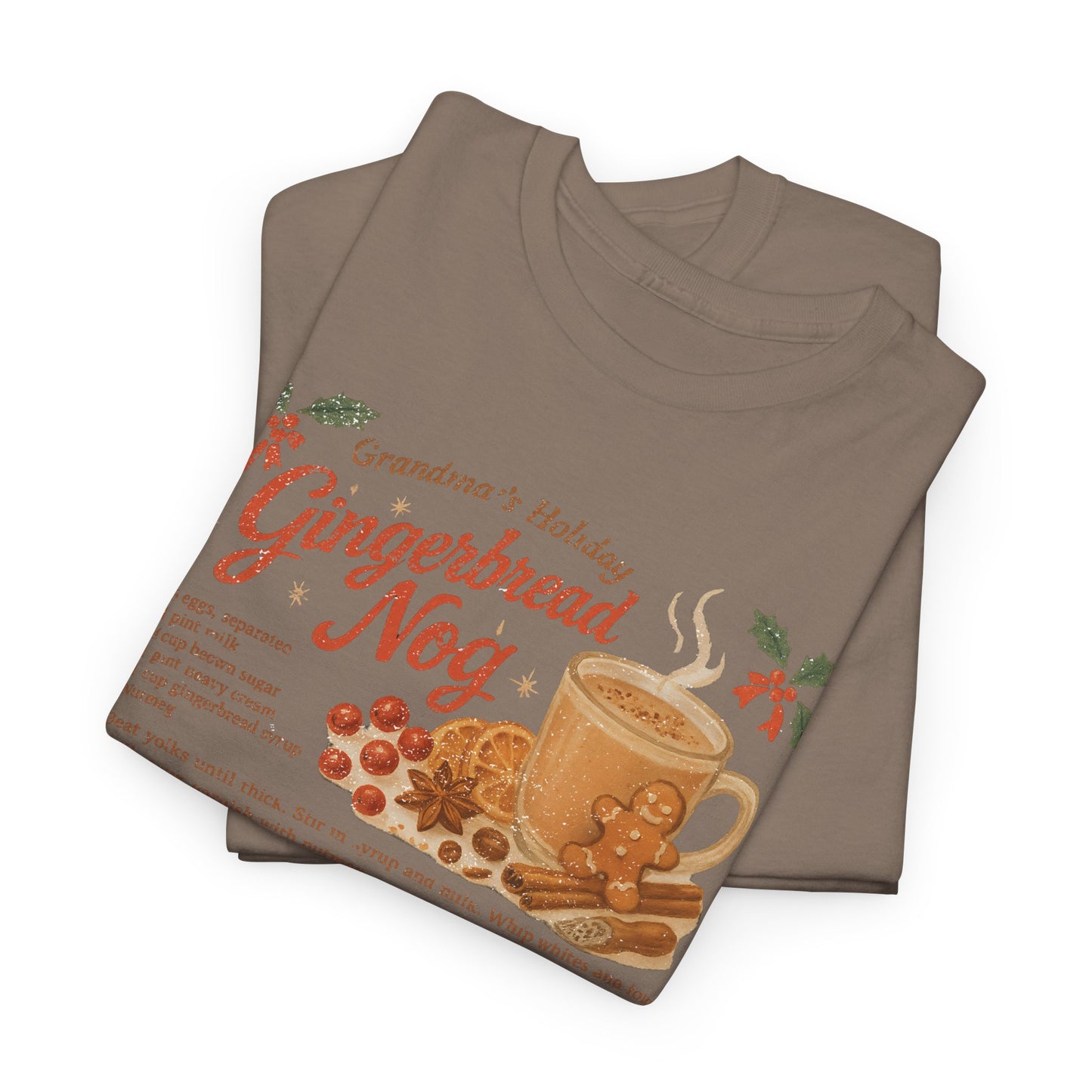 Gingerbread Nog Recipe Tee Holiday Cookie Mug Graphic