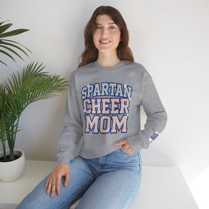 Spartan Cheer Mom With Sleeve Print Gildan Sweatshirt