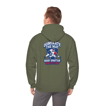 Dominate The Mat Spartan Wrestling Gildan Hoodie