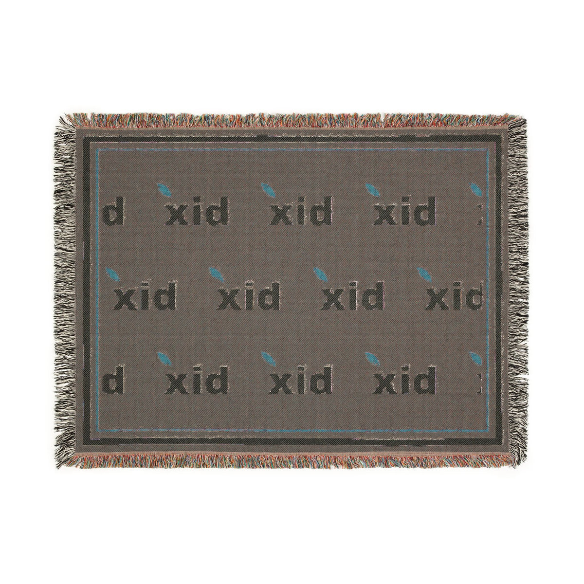 bix Stamp Monogram Woven Throw Blanket