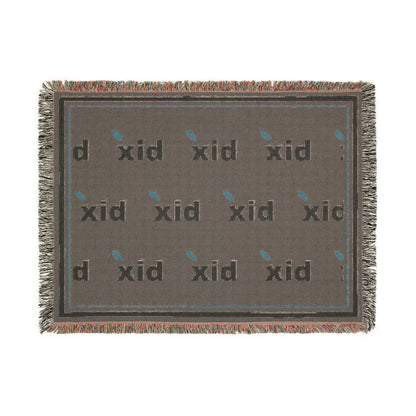 bix Stamp Monogram Woven Throw Blanket