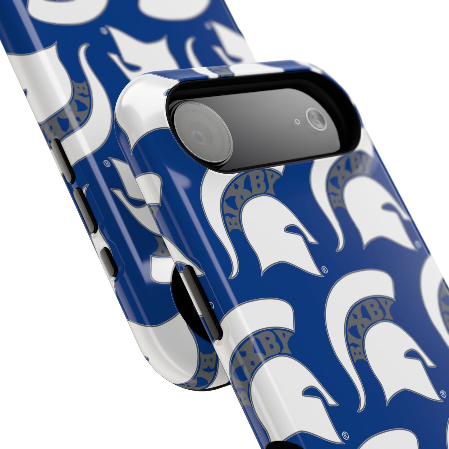 Bixby Spartan White Logo Impact Resistant iPhone Case