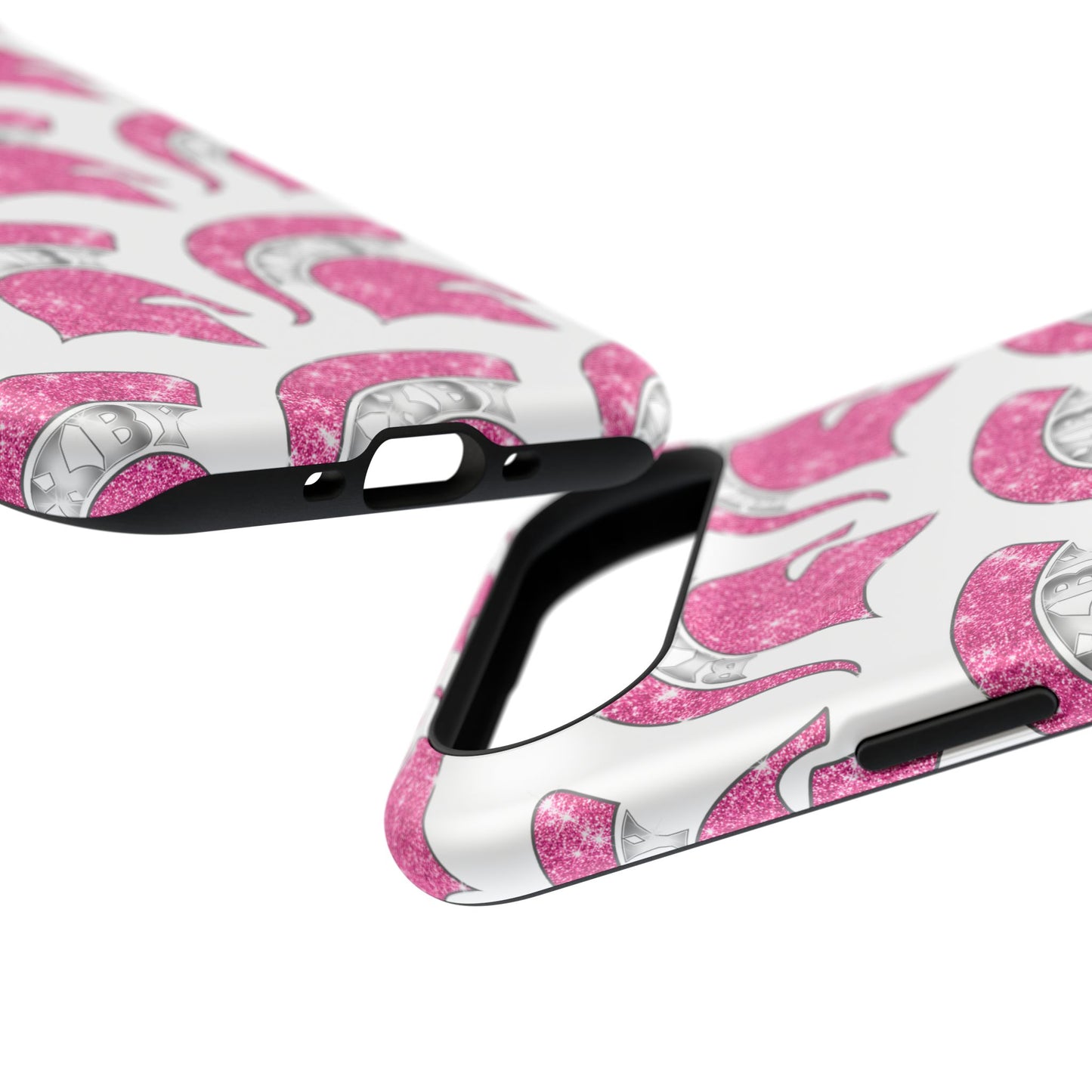 Bixby Spartan Pink Bling Logo Impact Resistant iPhone Case