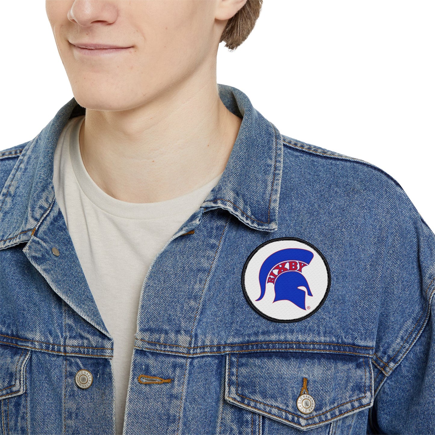Spartan Blue Logo Iron On Patch