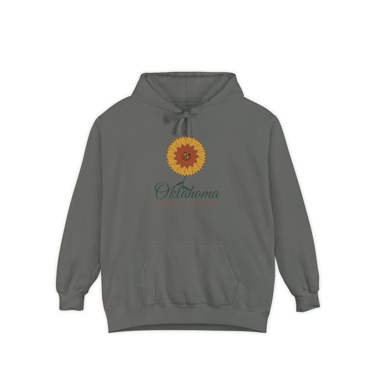 Indian Blanket Garden Script Oklahoma Hoodie | Comfort Colors