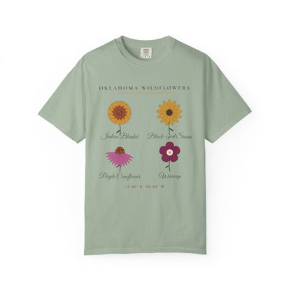 Oklahoma Wildflower Field Guide Tee | Comfort Colors