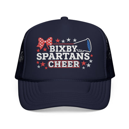 Bixby Spartans Cheer Embroidered Foam Trucker Hat