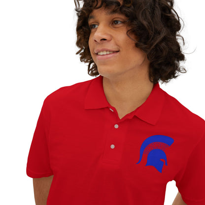 Spartan Blue Logo Jerzees Polo