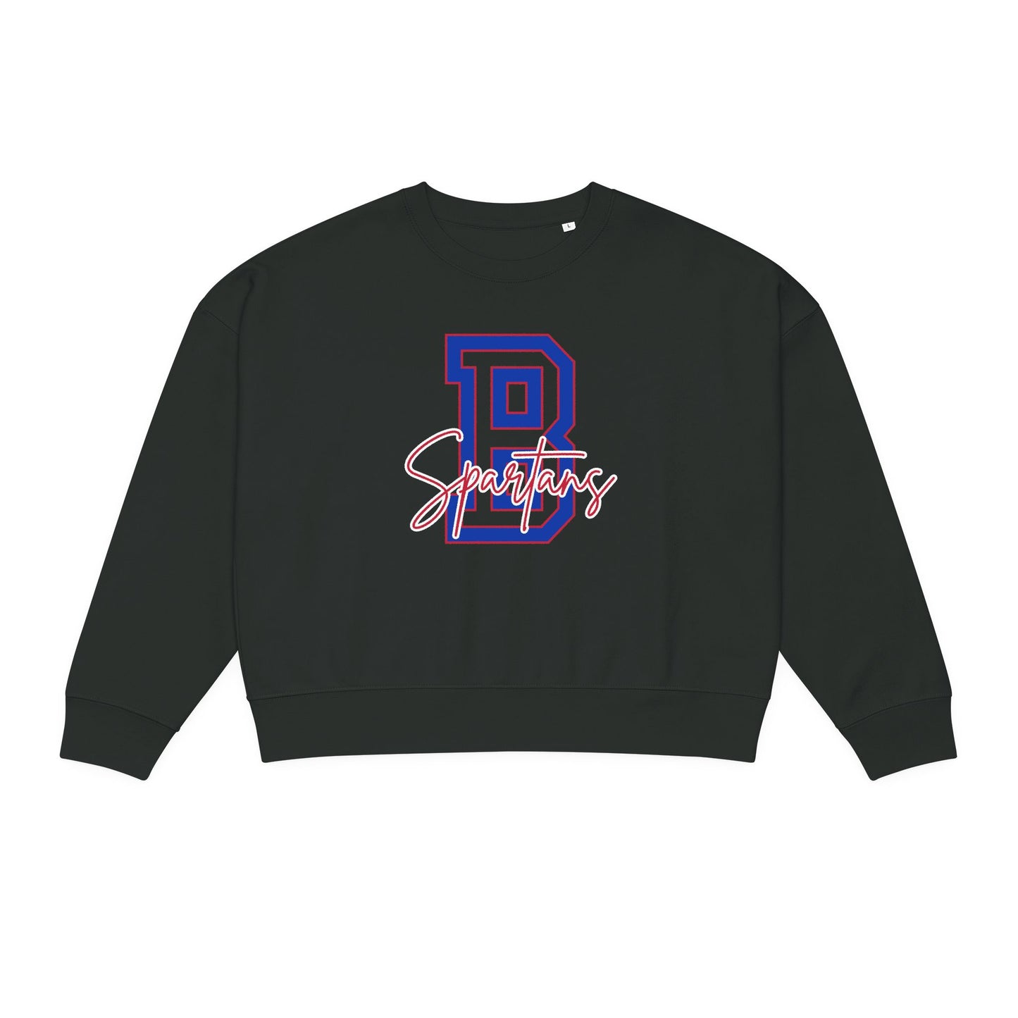 Bixby Spartans Varsity Letter Premium Stanley Stella Boxy Sweatshirt