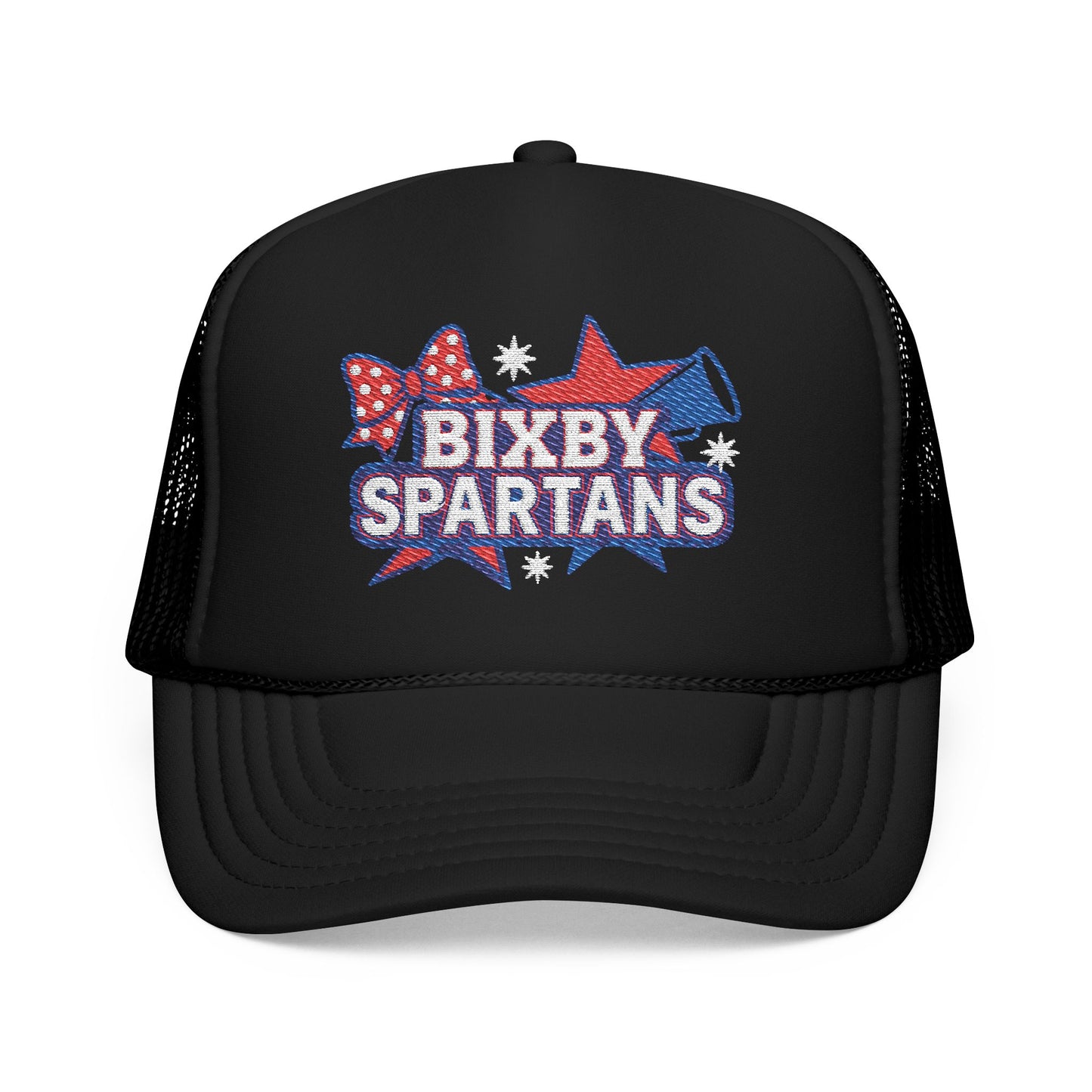 Bixby Spartans Cheer Embroidered Foam Trucker Hat
