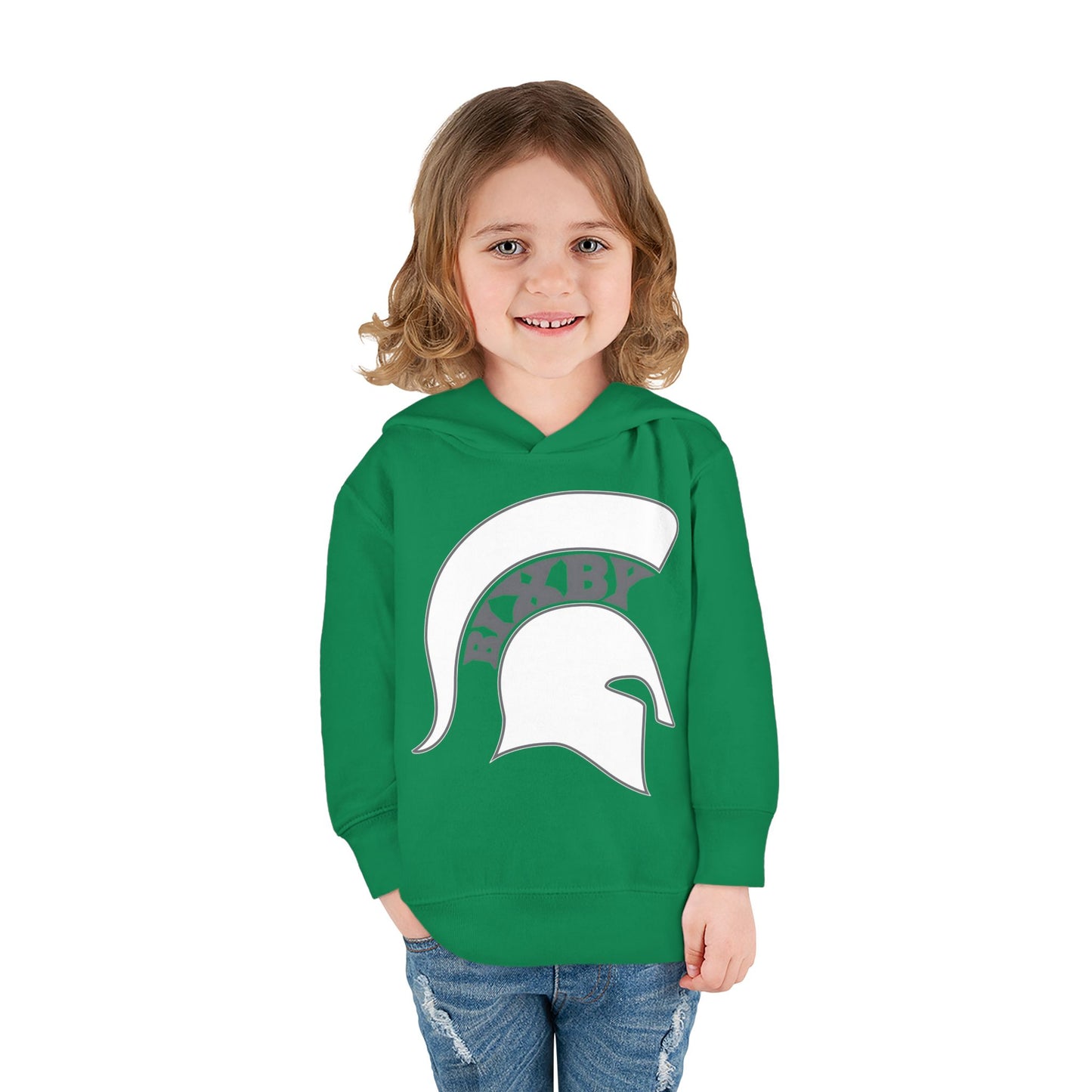 Bixby Spartans White Logo Toddler Rabbit Skins Hoodie