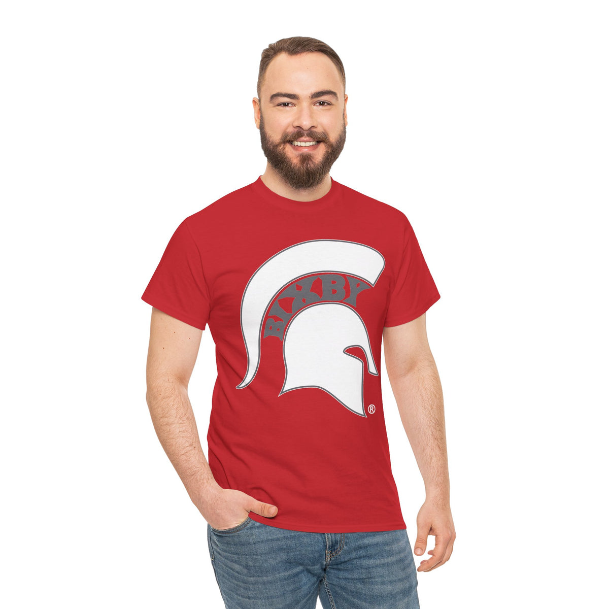 Bixby Spartans White Logo Tee