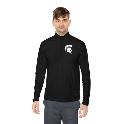 Spartan White Logo Quarter-Zip Pullover
