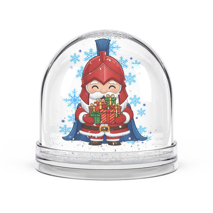 Spartan Santa Snow Globe