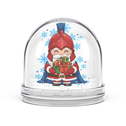 Spartan Santa Snow Globe