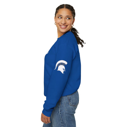 Bixby Spartans White Print Gildan Sweatshirt