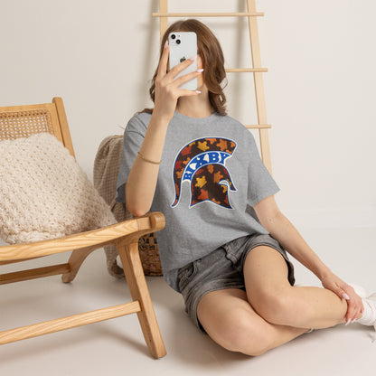 Bixby Spartans Fall Leaves Helmet Tee – Autumn Game Day Shirt