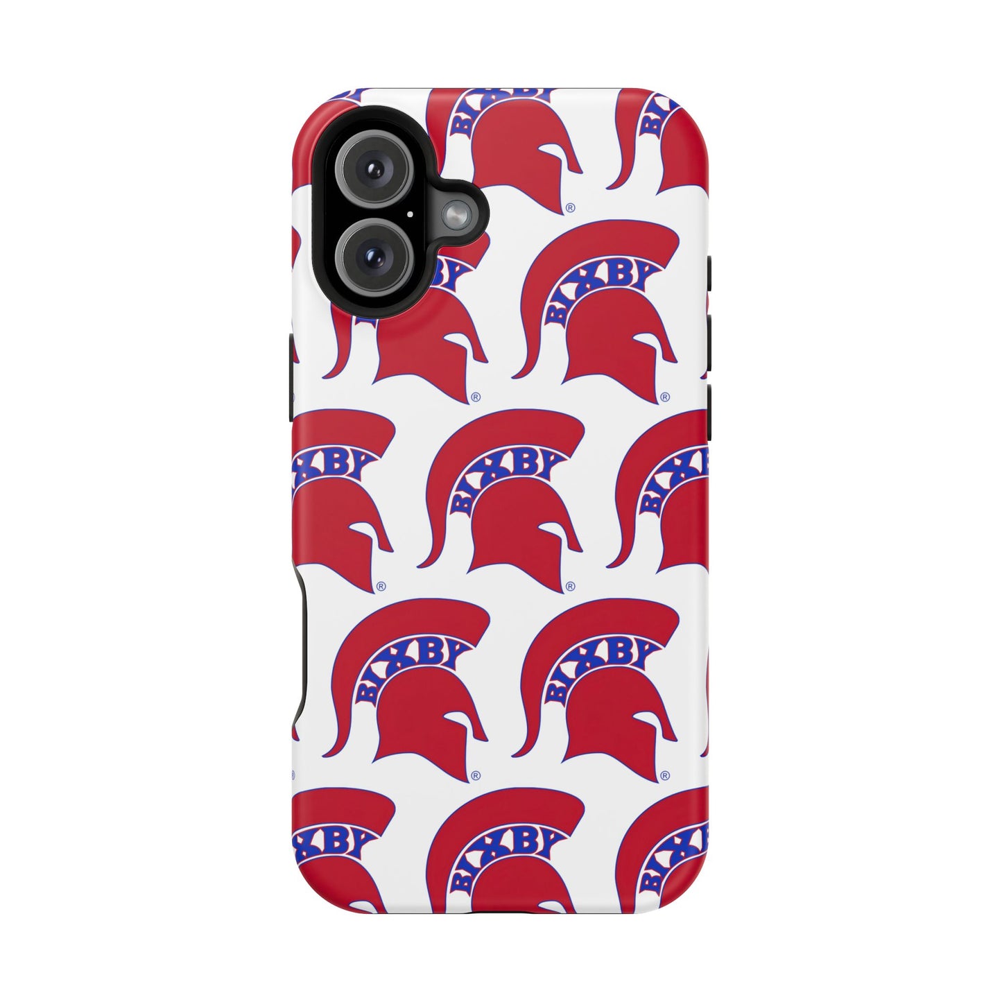 Bixby Spartan Red Logo Impact Resistant iPhone Case