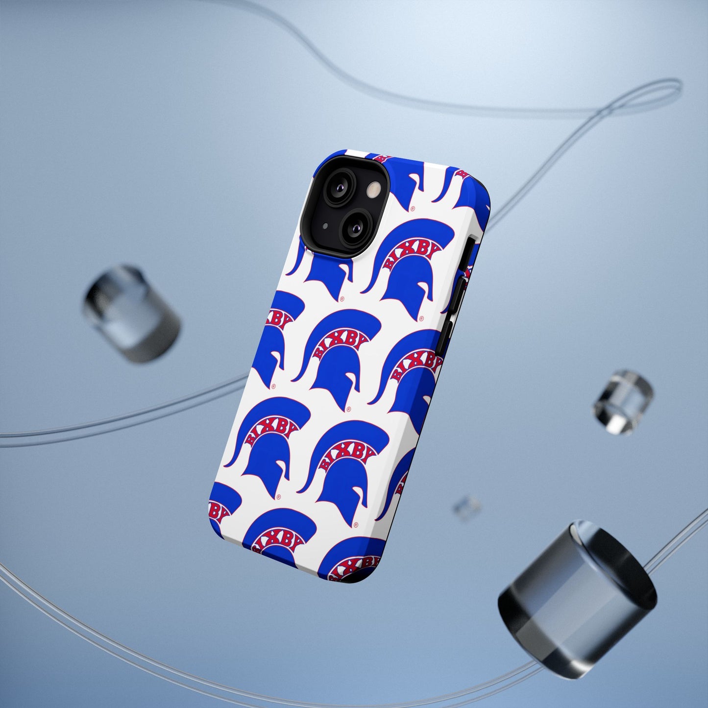Bixby Spartan Blue Logo Impact Resistant iPhone Case