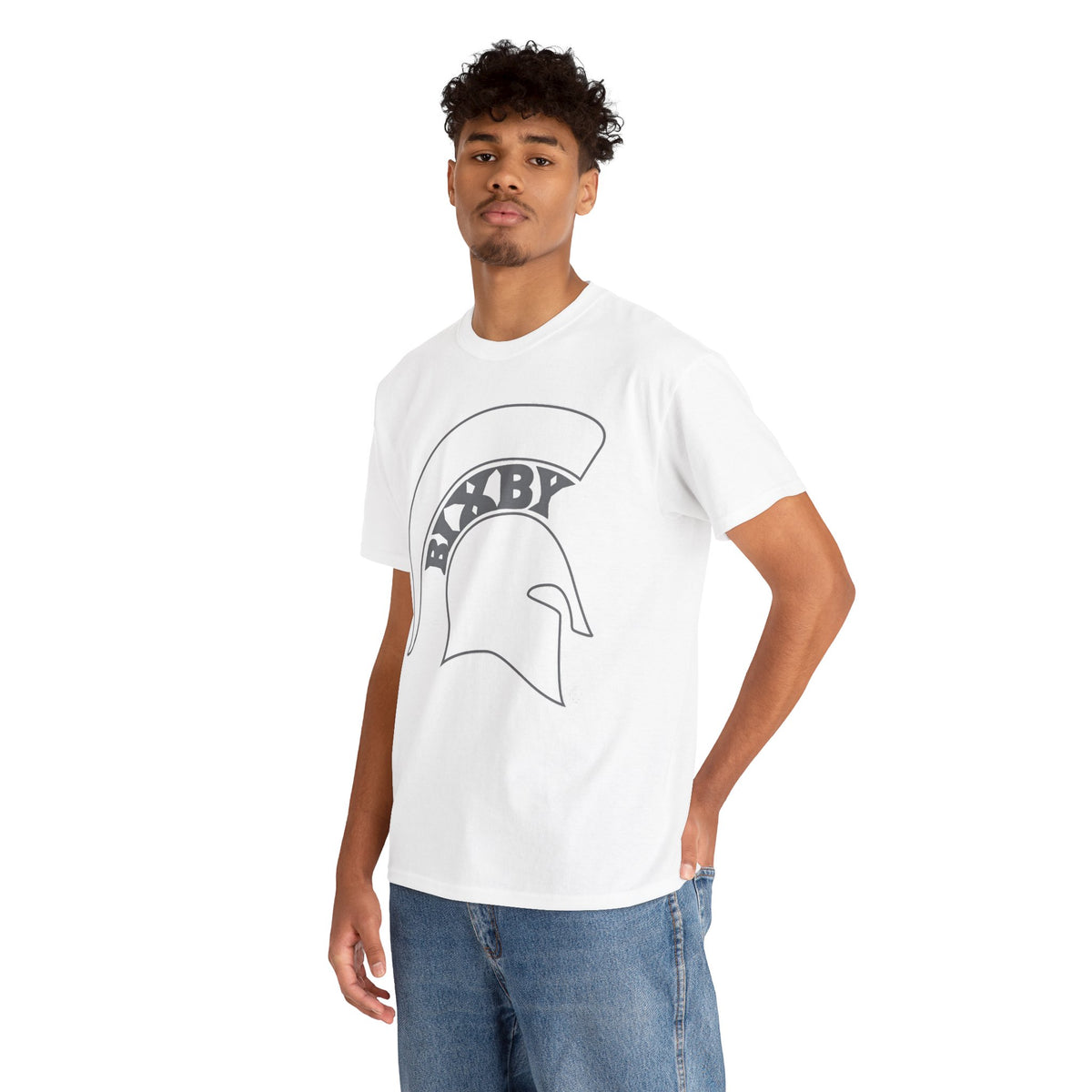 Bixby Spartans White Logo Tee