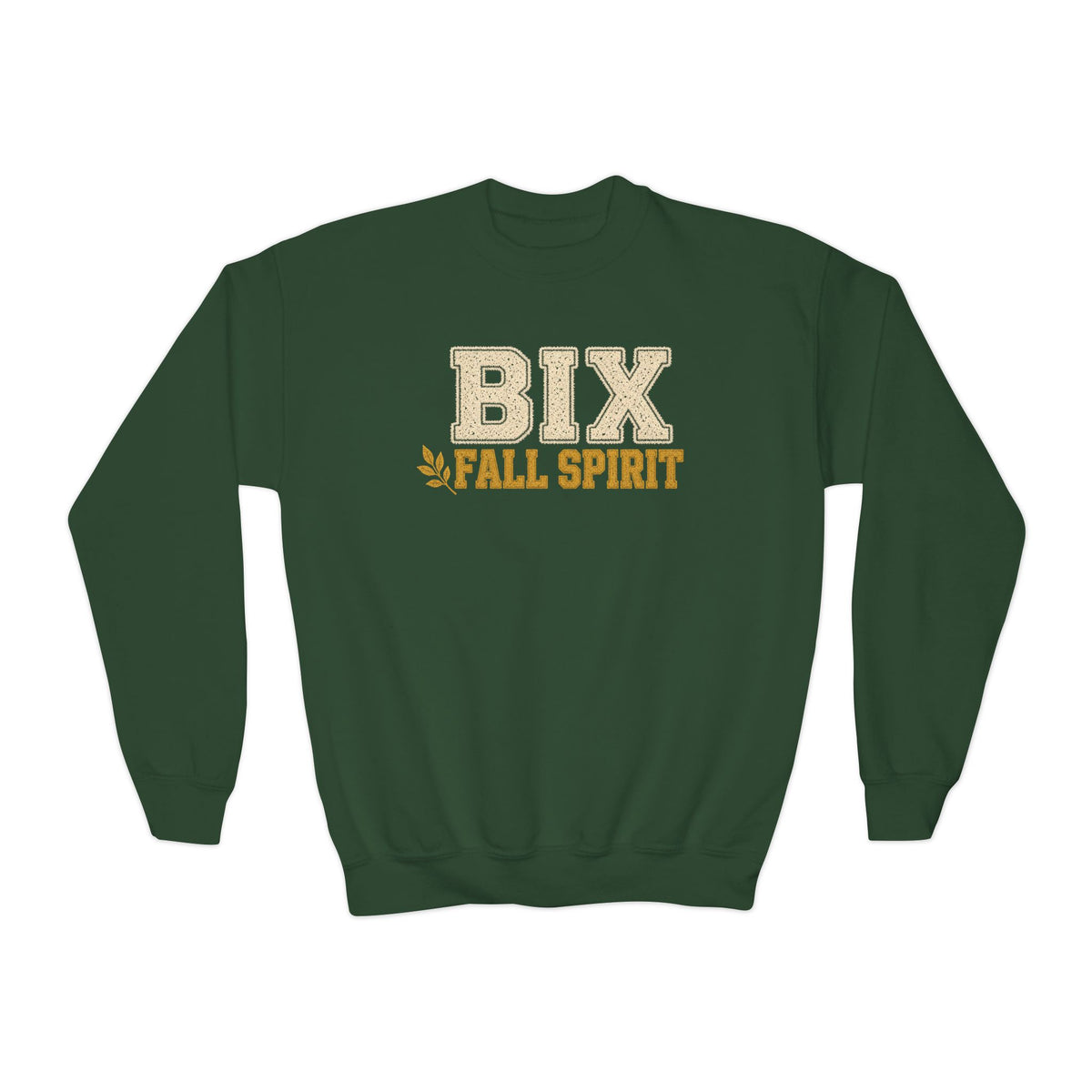 Bixby Spartans Youth Bix Fall Spirit Golden Lettering Sweatshirt