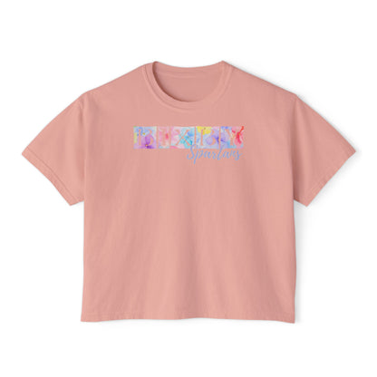 Bixby Spartans Comfort Colors Spring Pastel Boxy Tee