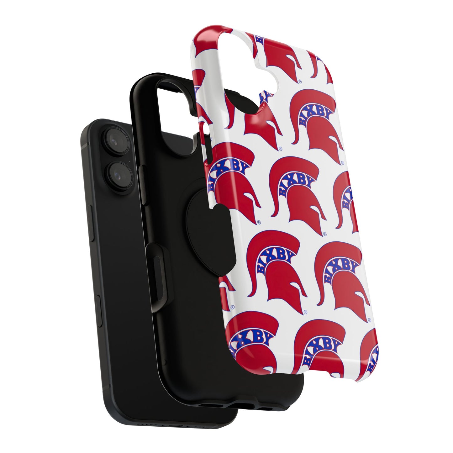 Bixby Spartan Red Logo Impact Resistant iPhone Case