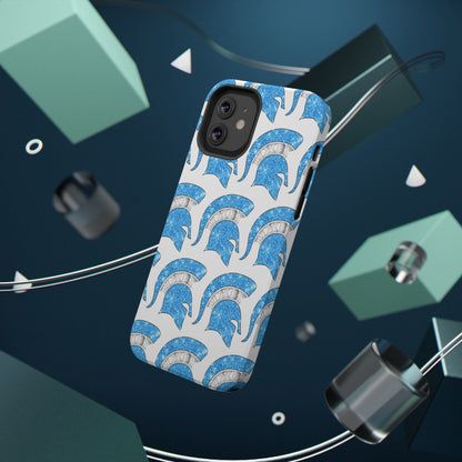 Bixby Spartan Blue Bling Logo Impact Resistant iPhone Case