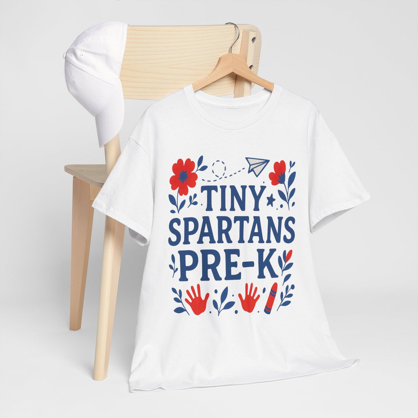 Floral Tiny Pre-K Spartan Gildan Tee
