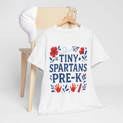 Floral Tiny Pre-K Spartan Gildan Tee