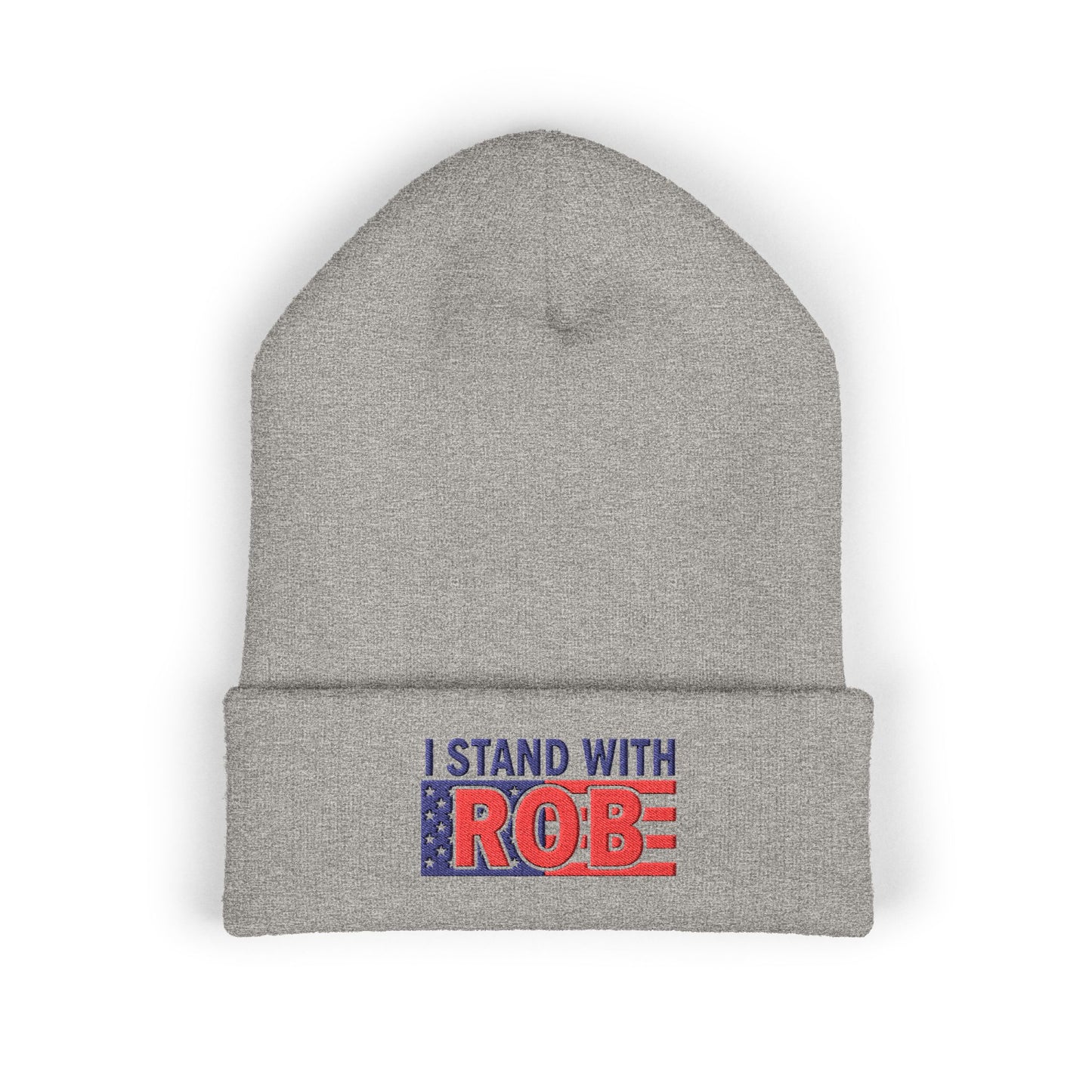 Patriotic Flag - I Stand With Rob Embroidered Beanie