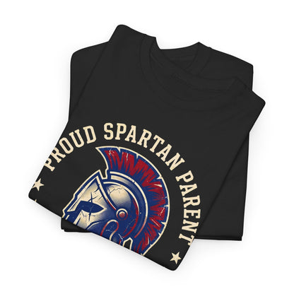 Proud Spartan Parent T-Shirt School Spirit Tee with Spartan Helmet Design
