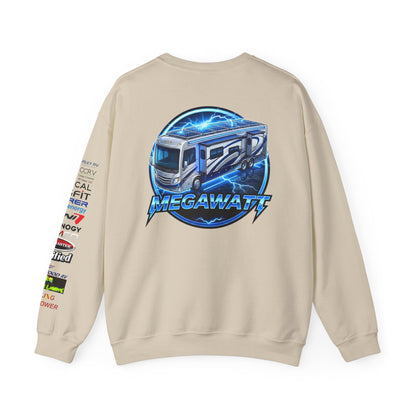 Megawatt EV RV Crewneck Sweatshirt — Electric Motorhome Graphic