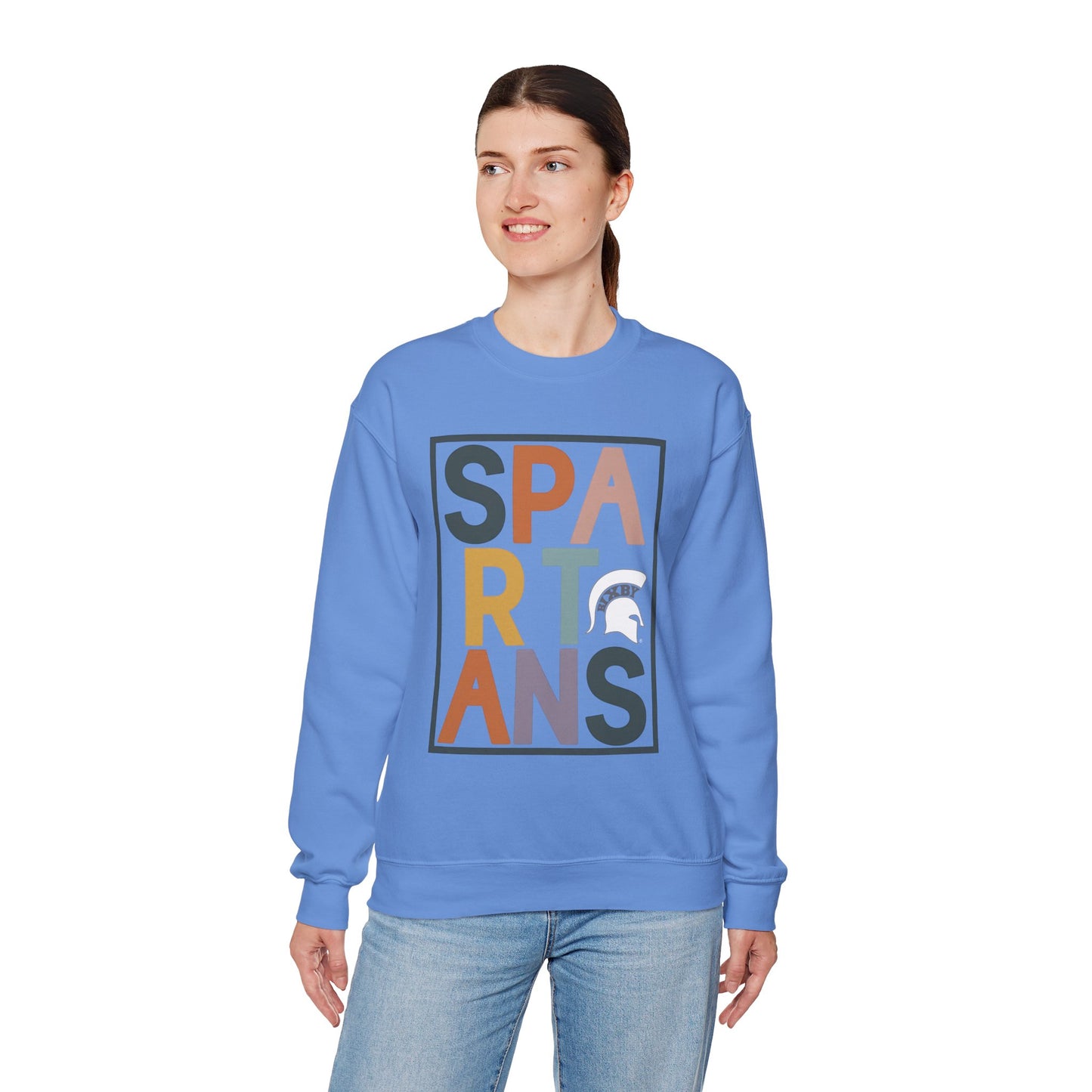 Spartans Block Text Gildan Sweatshirt