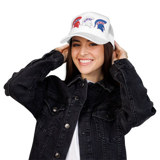 Bixby Spartan Red, White and Blue Embroidered Foam Trucker Hat