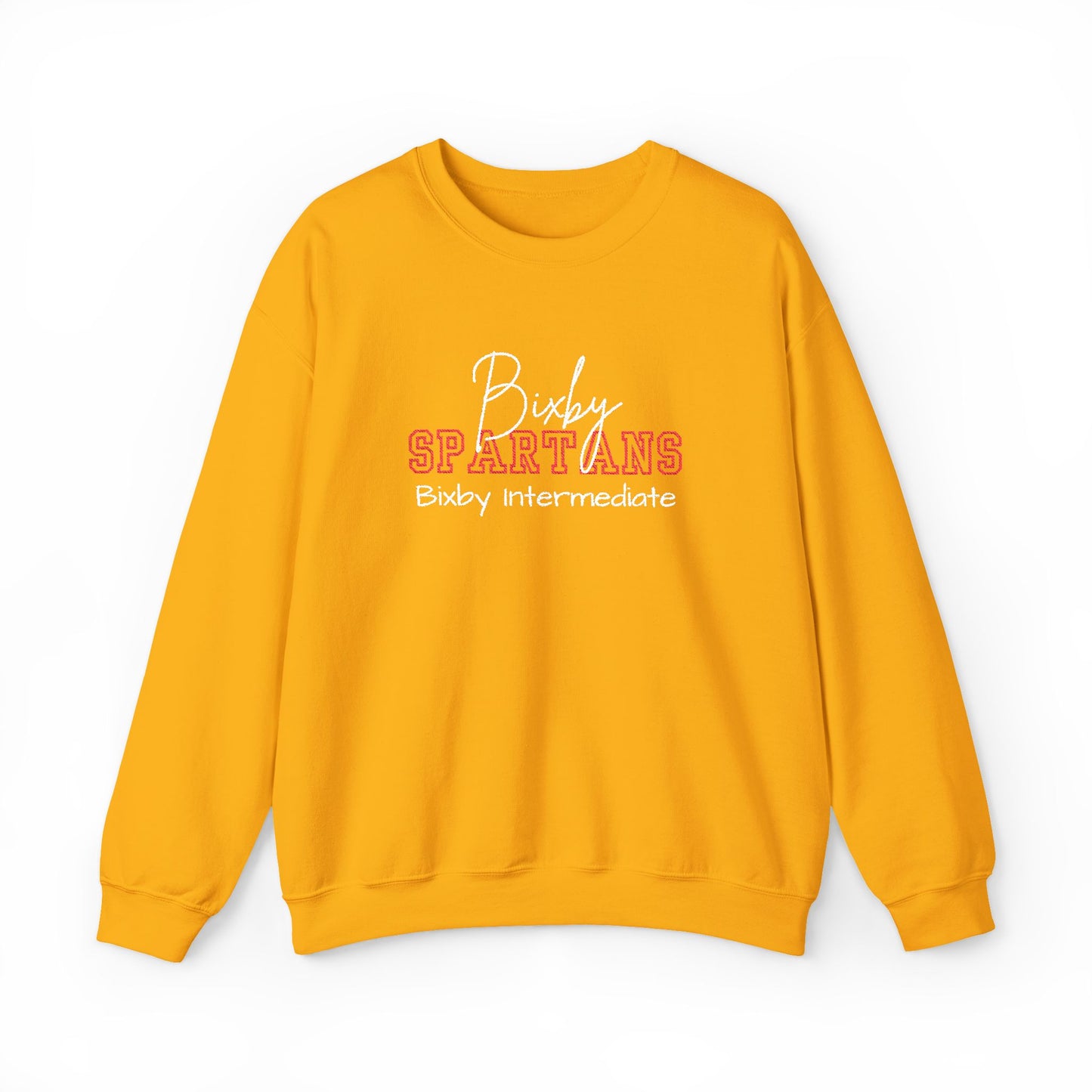 Personalized Embroidered Bixby Spartans Crewneck Sweatshirt