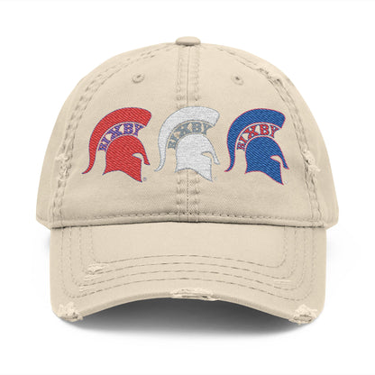 Spartan Logo Embroidered Distressed Ballcap
