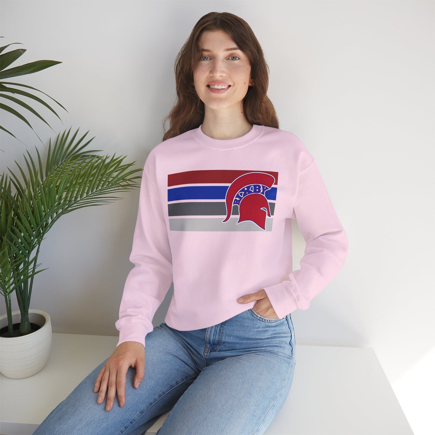 Bixby Spartan Red Logo Gildan Sweatshirt