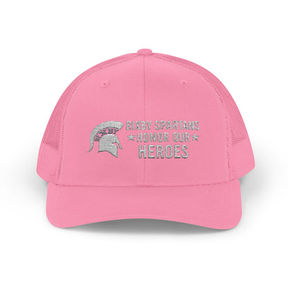 Spartans Honor Our Heroes Embroidered Trucker Snapback
