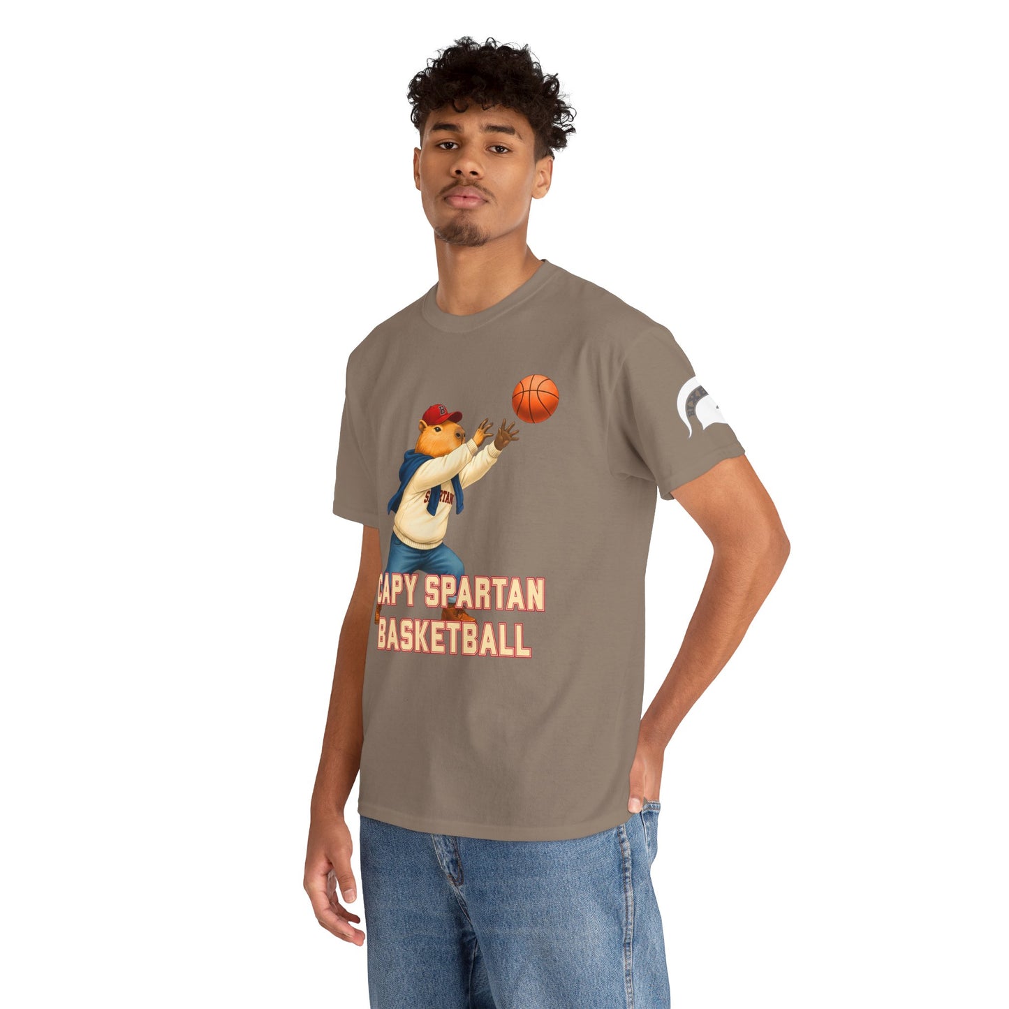 Capy Spartan Basketball Gildan Tee