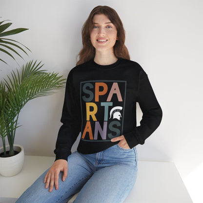 Spartans Block Text Gildan Sweatshirt