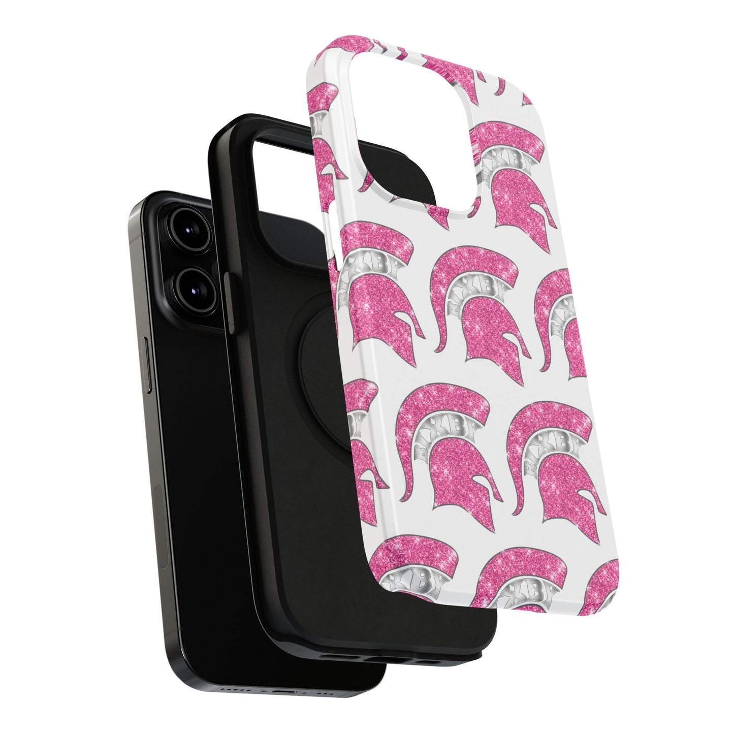 Bixby Spartan Pink Bling Logo Impact Resistant iPhone Case