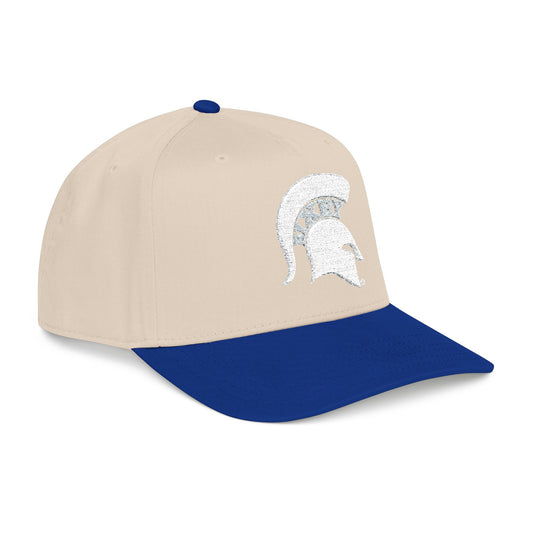 Spartan White Logo Embroidered - Mid Profile Ballcap