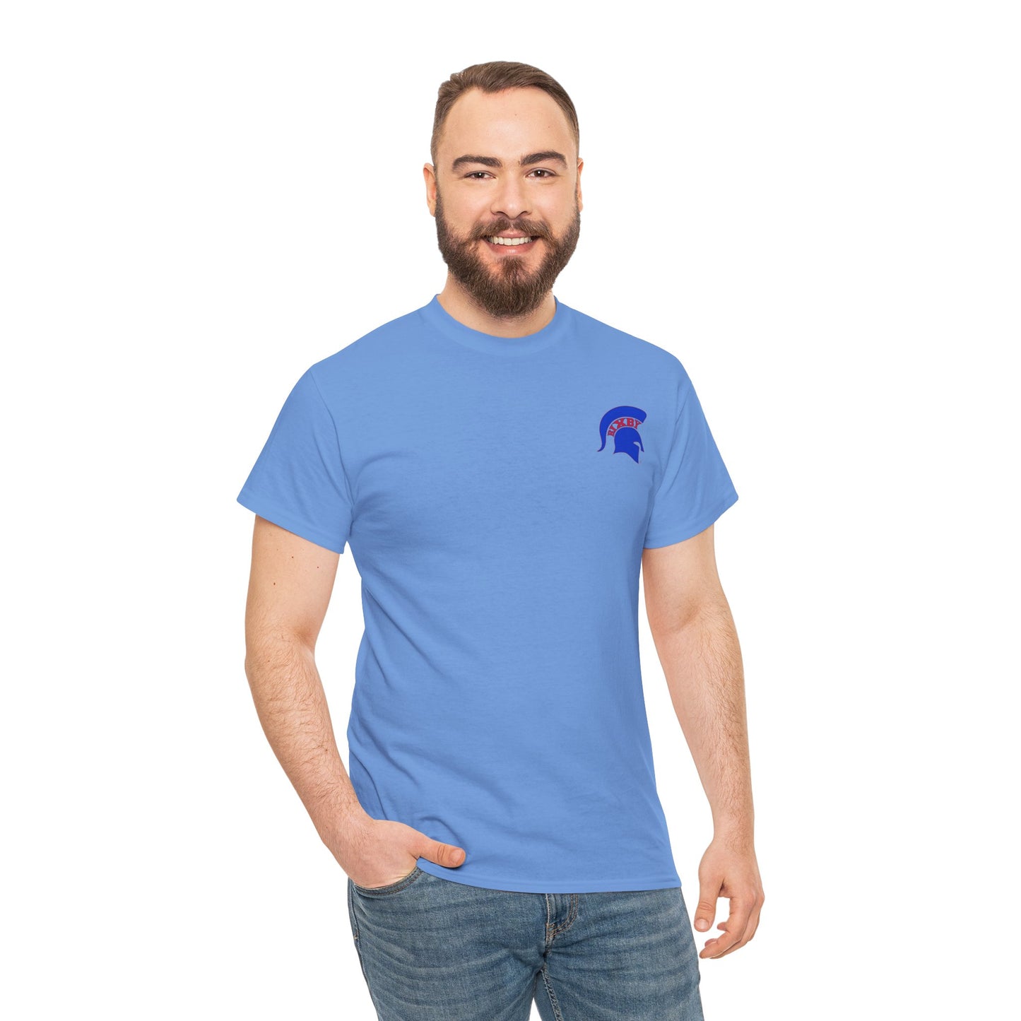 Spartan Blue Logo Gildan Tee